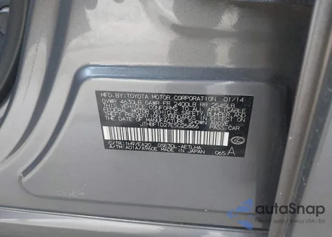 2014 Lexus Is 250 from USA, damaged, VIN JTHBF1D27E5025866